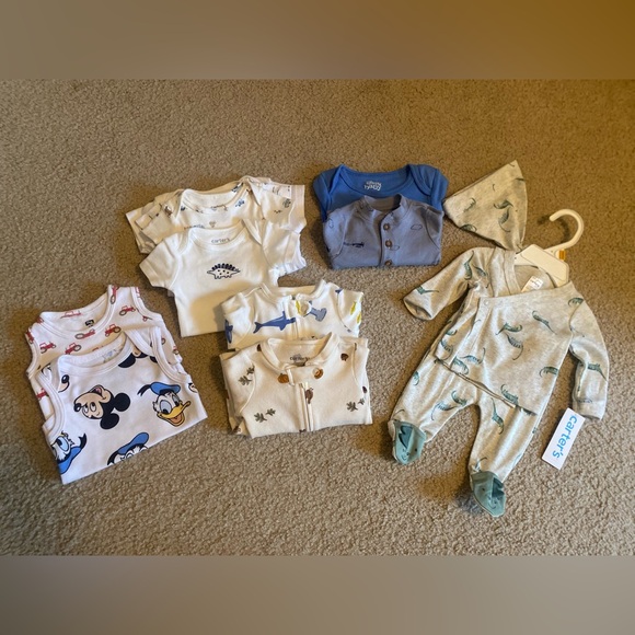 Carter's Other - BUNDLE - Newborn Baby Boy Essentials 🩵🦕